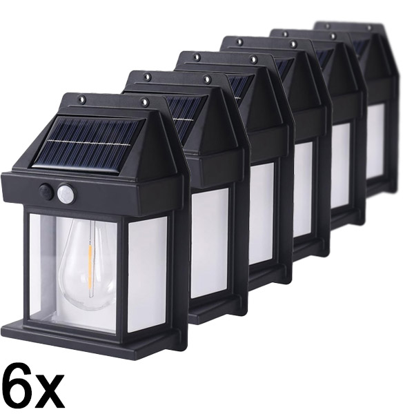 6x Vanjsko solarno svjetlo sa senzorom pokreta | FLUXLAMP