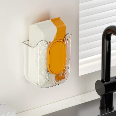 Dozator vlažnih maramica koji štedi prostor - zidna montaža, bez bušenja | WIPBOX